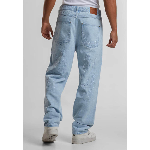 Karl Kani Ανδρικό παντελόνι OG Baggy Five Pocket Flames Denim